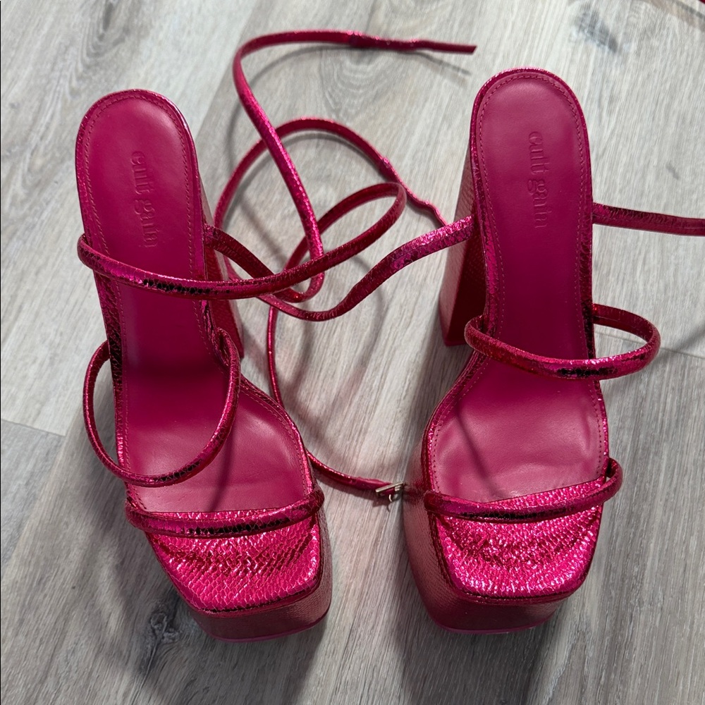 Cult Gaia Pink Platform Heels (never worn)